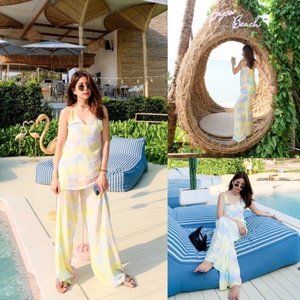 (AA4) NEW Women's Tie-Dyed Tank Top and Harem Pants